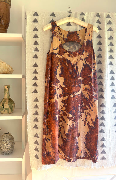Ink Print Silk Dress by Shabd