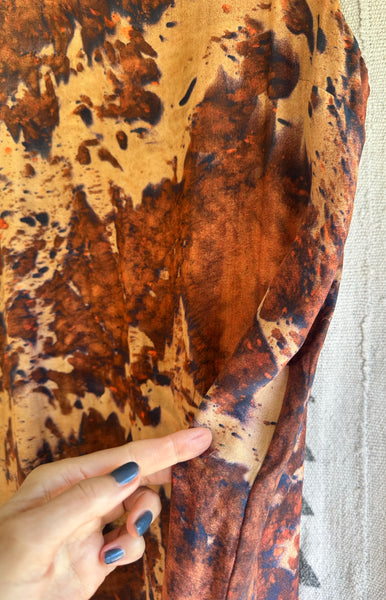 Ink Print Silk Dress by Shabd