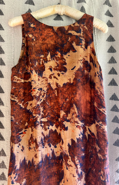 Ink Print Silk Dress by Shabd
