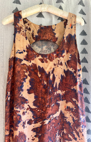 Ink Print Silk Dress by Shabd