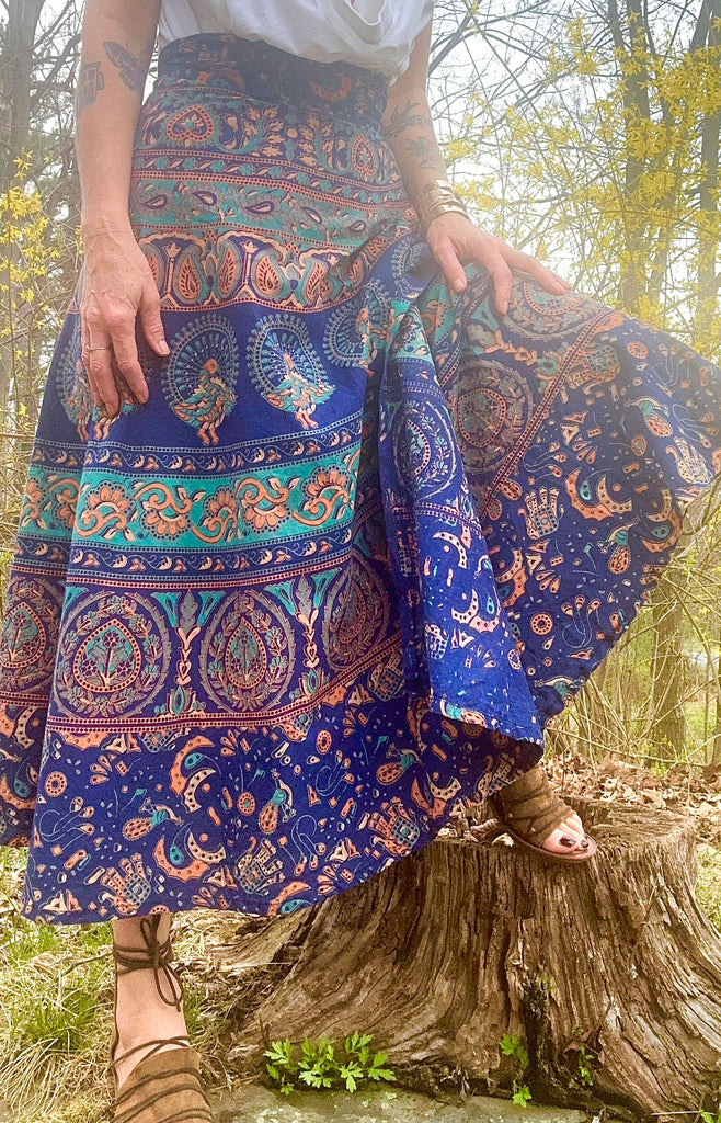 1970's Indian Cotton Wrap Skirt
