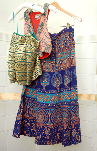1970's Indian Cotton Wrap Skirt