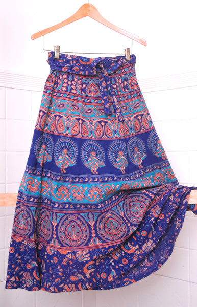 1970's Indian Cotton Wrap Skirt