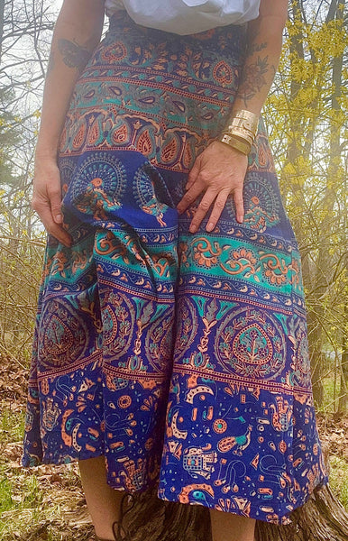1970's Indian Cotton Wrap Skirt