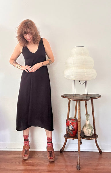 Floppy Black Midi Dress
