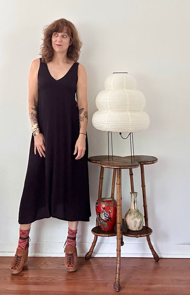 Floppy Black Midi Dress