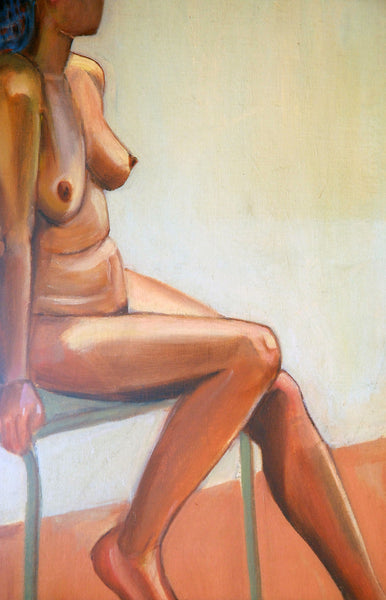 Nude with Snood Painting / c. mid-century