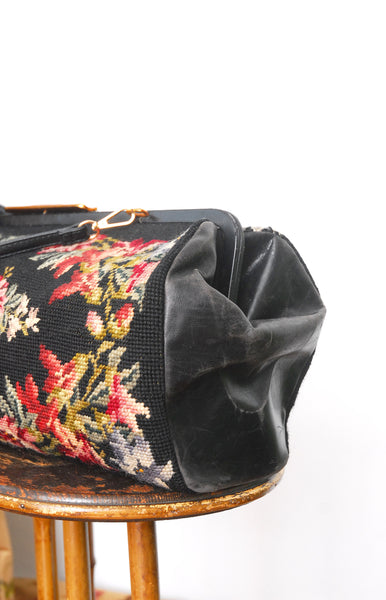 1960s Large Tapestry Duffel Bag
