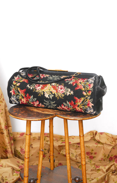 1960s Large Tapestry Duffel Bag