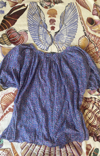1980's Indian Cotton Floral Blouse
