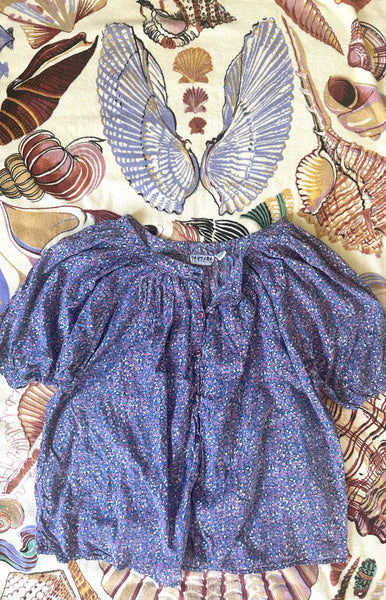 1980's Indian Cotton Floral Blouse