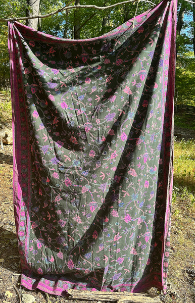 1970's Bloomingdale's Indian Cotton Throw