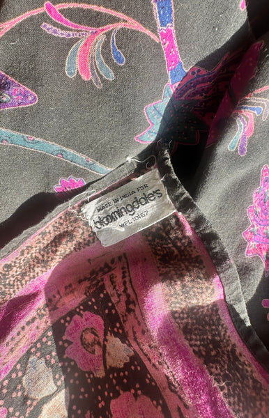 1970's Bloomingdale's Indian Cotton Throw