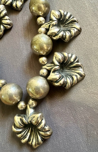 Floral Necklace & Earring Set | 1980s