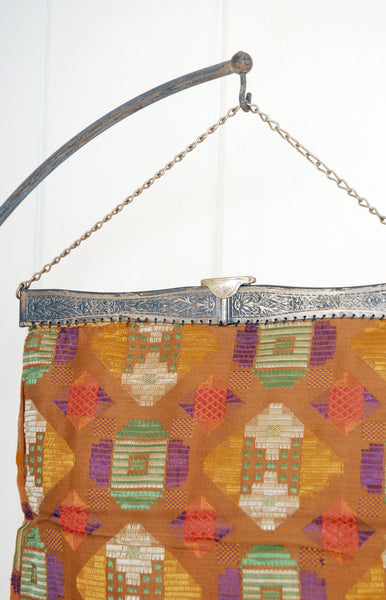 Large Antique Textile Purse / c.1910s