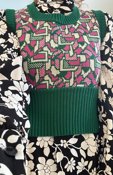 1970s Psychedelic Knit Vest
