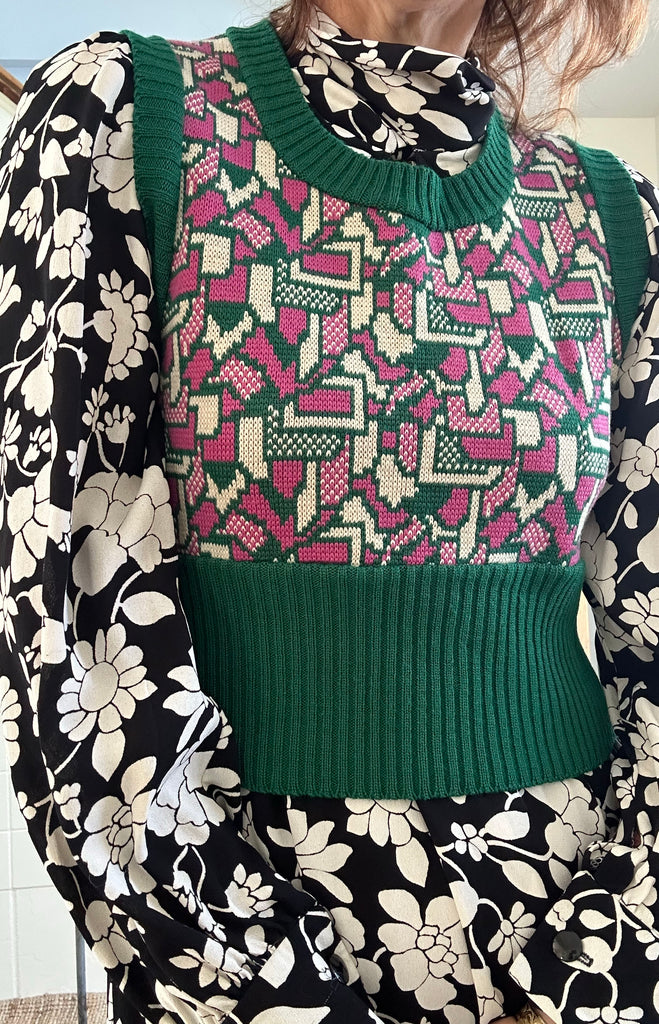 1970s Psychedelic Knit Vest