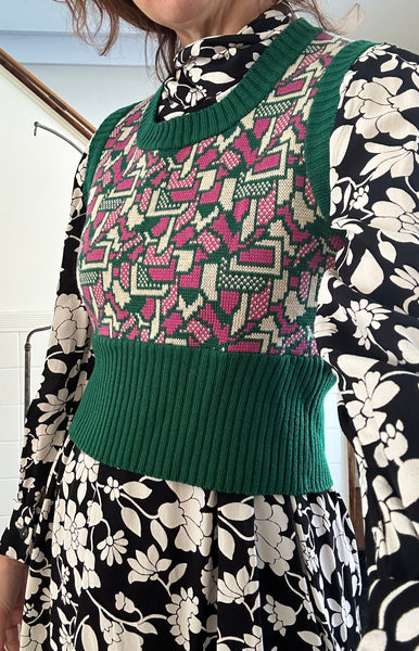 1970s Psychedelic Knit Vest
