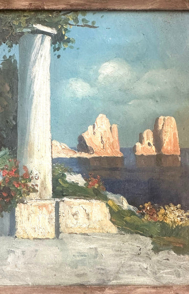 Capri, The Fariglioni | 1932 Oil Painting