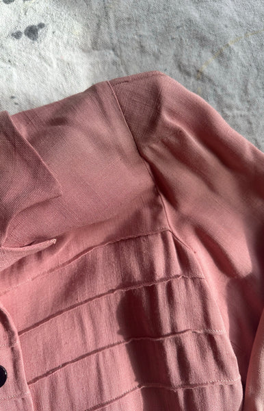 1930s-40s Blush Deco Rayon Dress