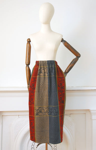 Rare Vivienne Tam East Wind Code Skirt / 1980s