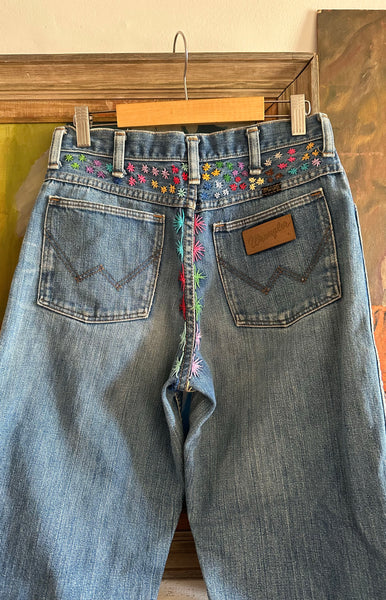 SALE / Embroidered Wrangler Jeans / 1970s