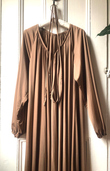 1970s Cocoa Jersey Dress