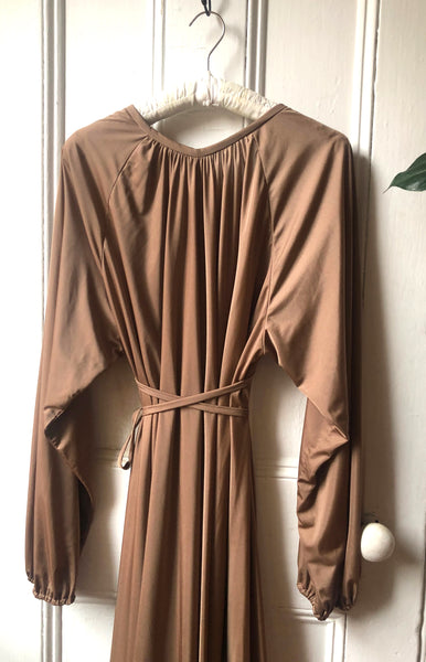 1970s Cocoa Jersey Dress