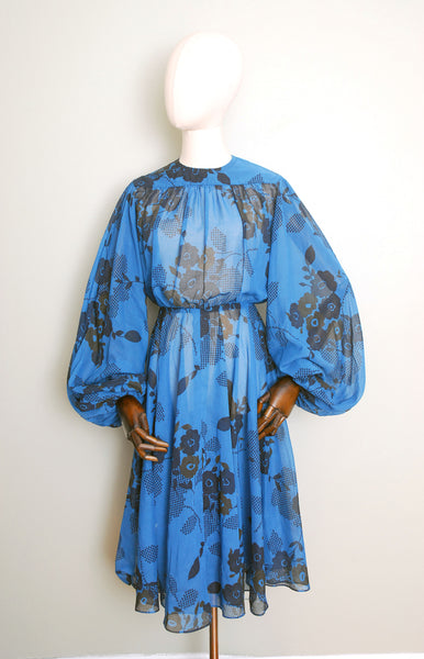 Jean Varon Floral Dress / 1970s-80s